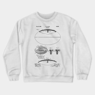 PATENT DRAWING / 1903 - Foot Ball - black Crewneck Sweatshirt